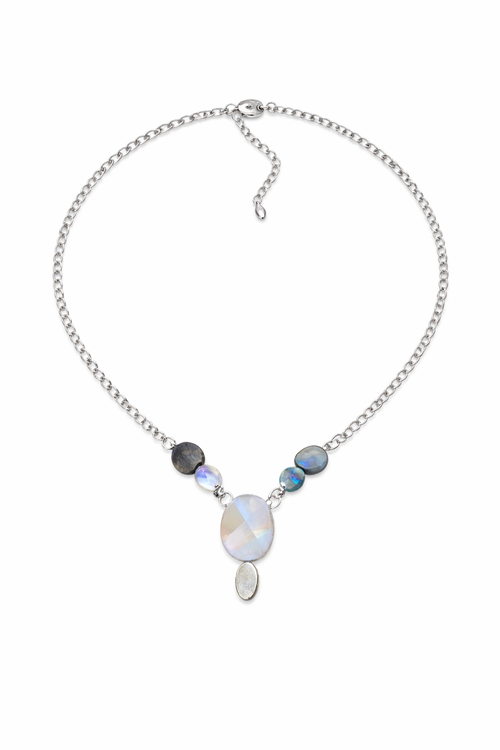 Earth &Ocean Mixed Stone Statement Necklace
