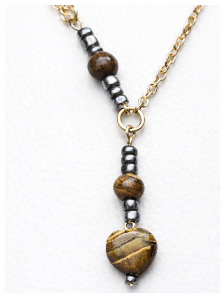 Tiger's Eye Drop Necklace